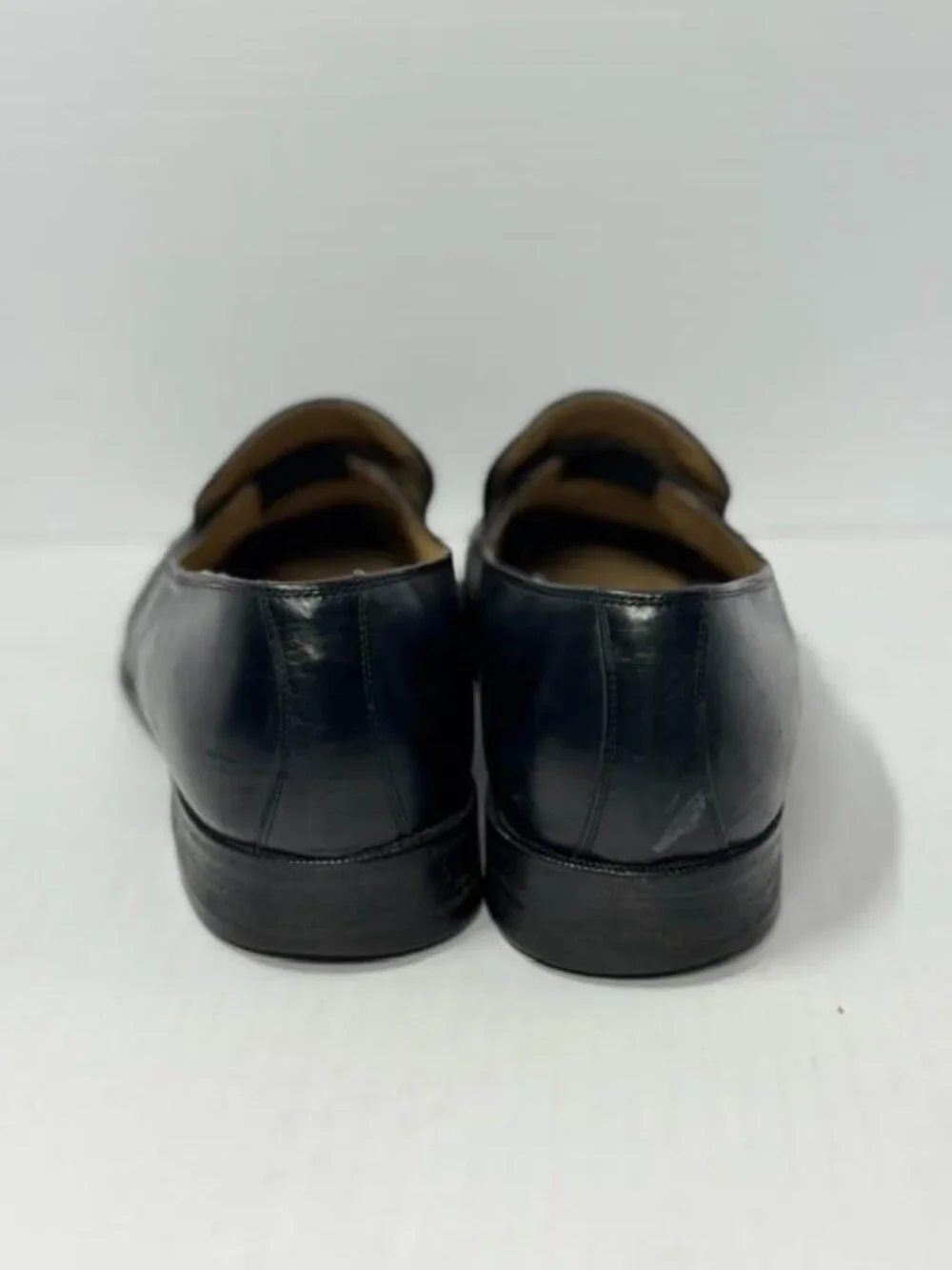 Bally Black Leather Slip-On Loafers Square Toe Dress Shoes Men’s 11D 10EU Italy